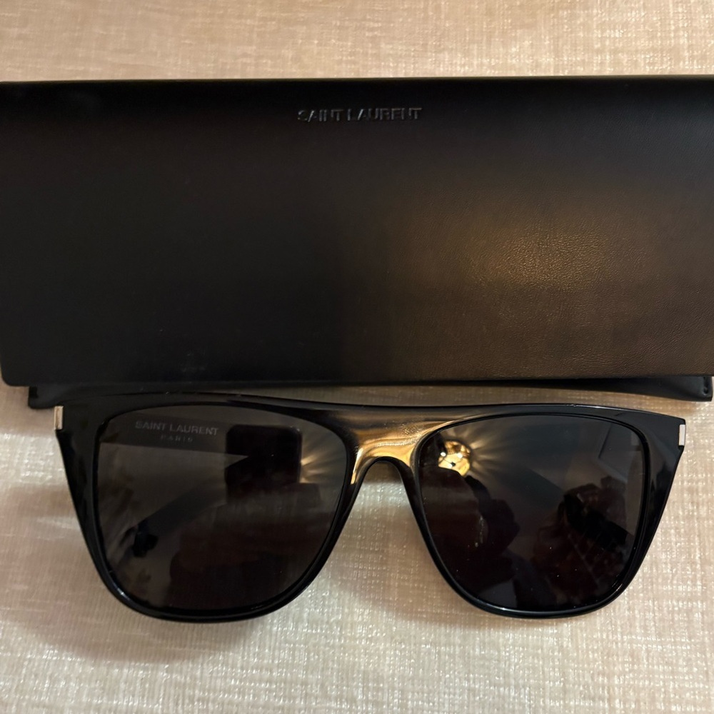 Saint Laurent Black Oversized Sunglasses with Case